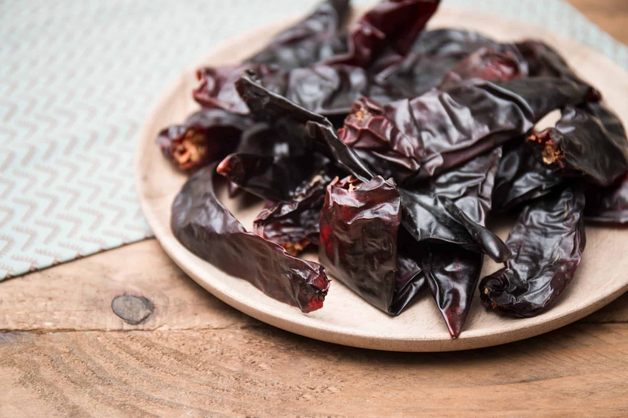 Gedroogde Guajillo Westlandpeppers